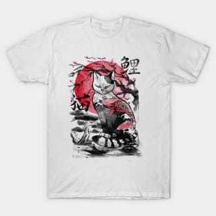 Japanese cat print T-Shirt